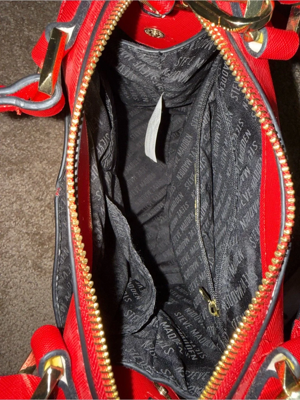 Steve Madden red tote bag